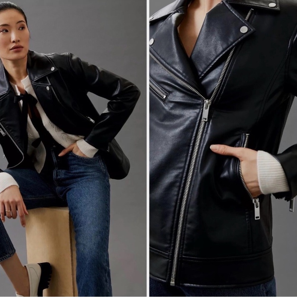 Avec Les Filles Black Leather Jacket